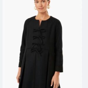 Tuckernuck Blair Black Long Sleeve Dress with Bow Accents
